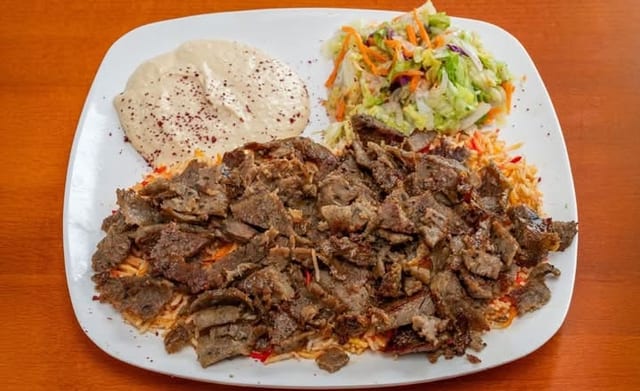 Mix Plate Gyro & Shawarma Over Rice.