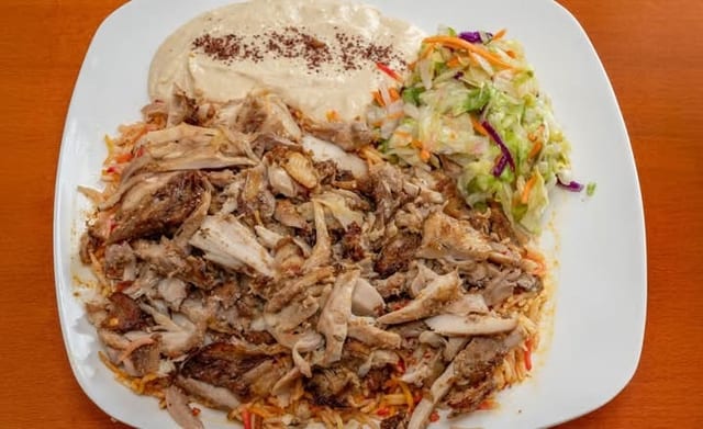 Mix Plate Gyro & Shawarma Over Rice.